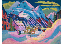 A-6885 Ernst Ludwig Kirchner - Davos v zimě