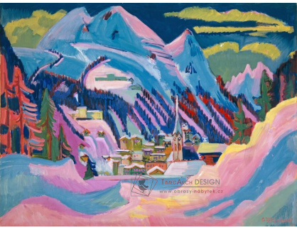 A-6885 Ernst Ludwig Kirchner - Davos v zimě