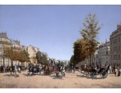 A-8318 Edmond-Georges Grandjean - Pohled na Champs-Elysees z Place de l Etoile v Paříži