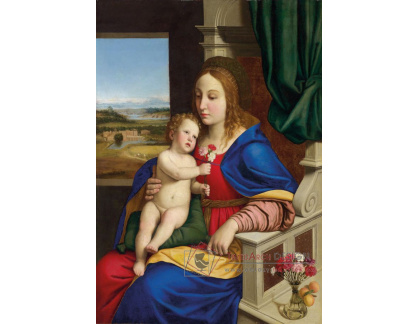 SO XVII-283 Giovani Battista Salvi - Madonna s karafiáty