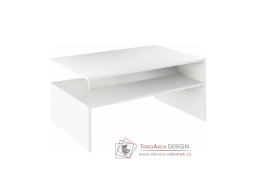 DAMOLI, konferenční stolek 90x60cm, bílý