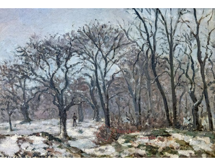 A-3997 Camille Pissarro - Zimní krajina s kaštany v Louveciennes