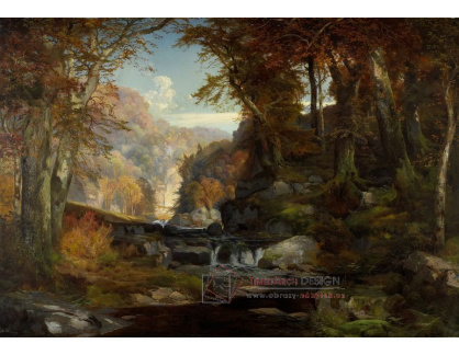 D-7673 Thomas Moran - Scéna na podzim v Tohickon Creek