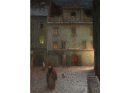 Jakub Schikaneder - Ulice navečer