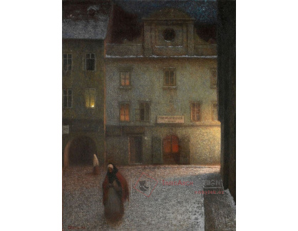 Jakub Schikaneder - Ulice navečer