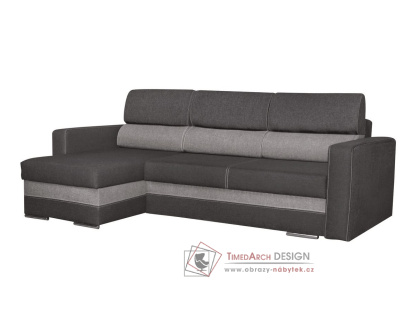 RIMINI, rohová sedačka, látky Inari 95 tmavě šedá / Inari 91 světle šedá