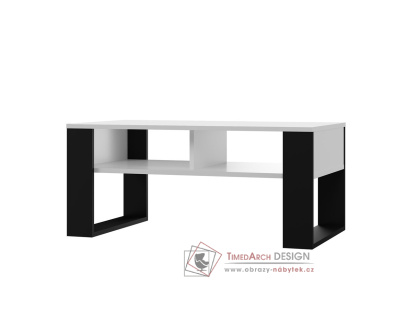 SAVA 2, konferenční stolek 90x58cm, černá / bílá