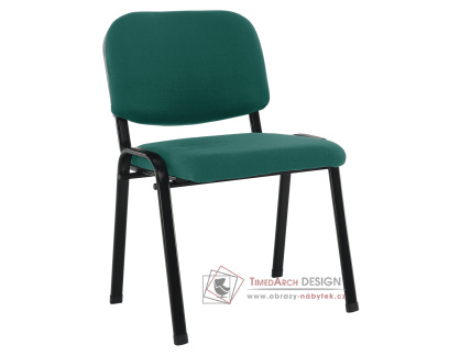 ISO 2 NEW, konferenční židle, černá / látka zelená