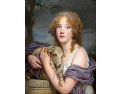 A-6191 Jean Baptiste Greuze - Dívka s jehnětem