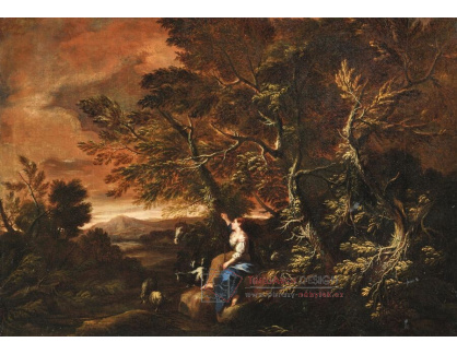 A-8440 Petruccio Perugino - Erminia vyřezávající Tancrediho jméno na strom