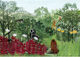D-7268 Henri Rousseau - Tropický prales s opicemi