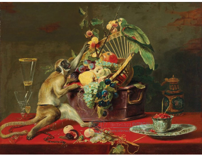 DDSO-599 Frans Snyders - Zátiší s ovocem s opicí