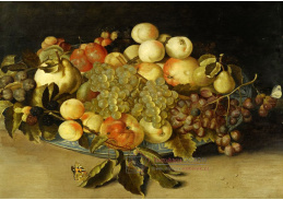 KO IV-189 Johannes Bosschaert - Zátiší z ostružin, jablek, broskví a hrušek s motýly