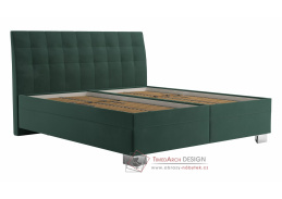SARA, čalouněná postel 160x200cm, látka zelená