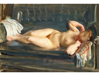 A-8294 Anders Zorn - Ležící akt na pohovce