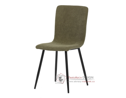 DCL-964 GRN2, jídelní židle, černá / látka zelená