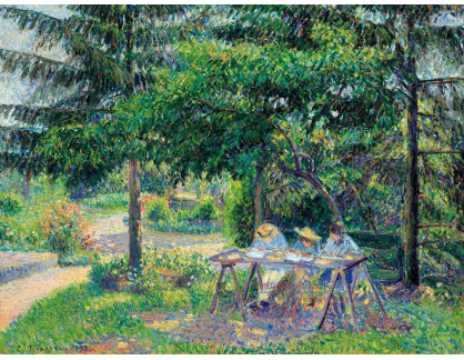 VCP-334 Camille Pissarro - Děti v zahradě u Eragny