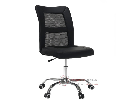 IDOR 2 NEW, kancelářská židle, ekokůže + síťovina černá