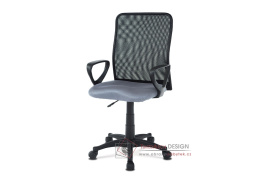 KA-B047 GREY, kancelářská židle, látka mesh černá + šedá