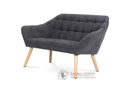 AK-322 GREY2, pohovka 2-místná, přírodní / látka šedá