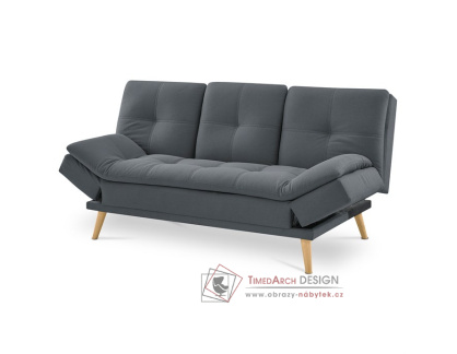 ASB-4720 GREY2 pohovka - 3-sed rozkládací, buk / látka šedá