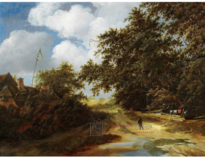 DDSO-723 Jacob van Ruisdael - Zalesněná krajiny s postavou