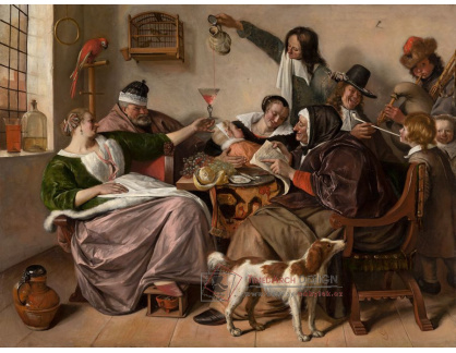 A-1756 Jan Steen - Jak starý zpívá, tak mladý dýmá