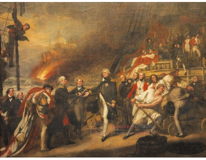 A-8702 John Singleton Copley - Vzdání se nizozemského admirála v bitvě u Camperdown