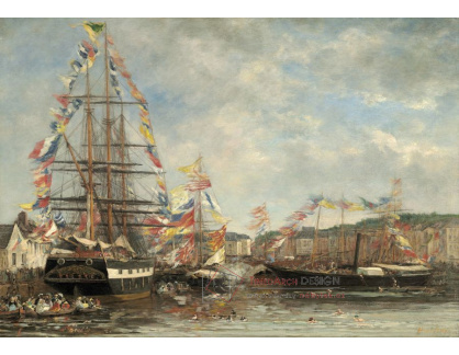 D-7160 Eugene Boudin - Slavnost v přístavu Honfleur