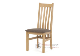 2100 BR2, jídelní židle, masiv dub / látka čokoládově hnědá