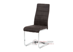 DCH-451 GREY3, jídelní židle, chrom / látka šedá