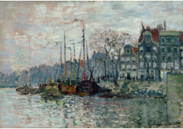 VCM 181 Claude Monet - Pohled na Prins Hendrikkade a Kromme Waal v Amsterdamu