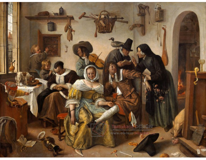 SO IX 261 Jan Steen - Na pozoru před prodejci