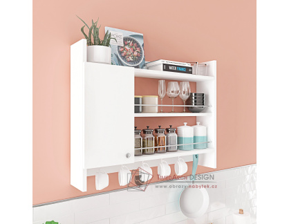 KNERR, závěsná skříňka 1-dveřová, bílá