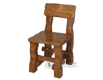 OM-098, zahradní židle s područkami, olšový masív brunat