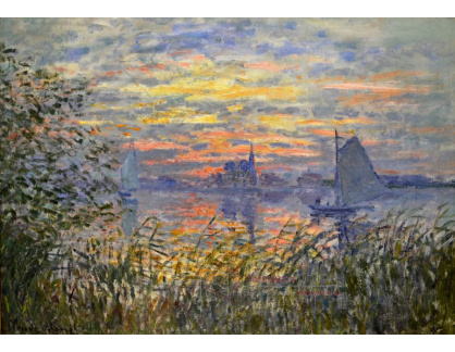 A-329 Claude Monet - Lodě se západem slunce