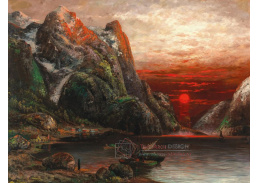 A-1623 Adelsteen Normann - Večerní slunce nad fjordem