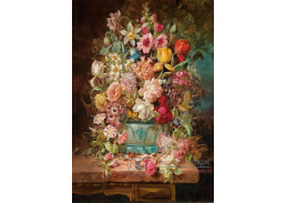 DDSO-4398 Charles Henry Slater - Zátiší s květinami na mramorovém stole