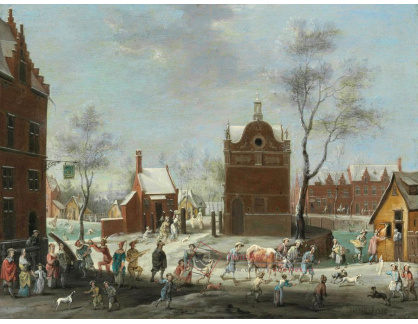 A-3748 Pieter Gijsels - Zimní karneval v malém vlámském městečku