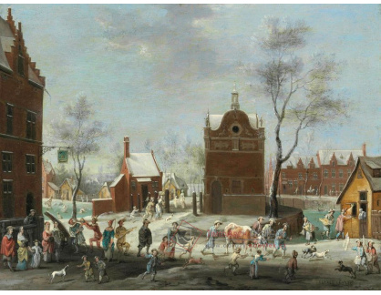 A-3748 Pieter Gijsels - Zimní karneval v malém vlámském městečku