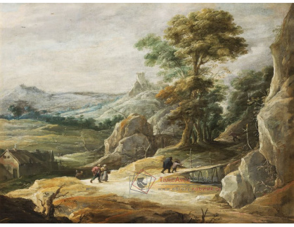 D-6146 David Teniers - Skalnatá krajina s poutníky