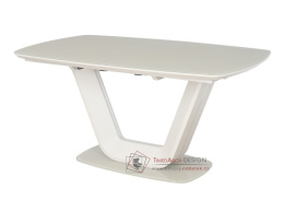 ARMANI 160, jídelní stůl rozkládací 160-220x90cm, krémová