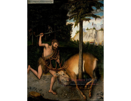 VlCR-247 Lucas Cranach - Herkules a jelen Diany