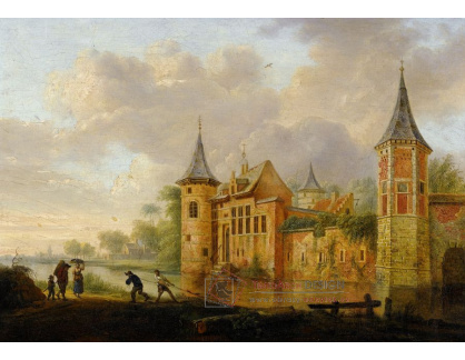 DDSO-1230 Johannes Huibert Prins - Říční krajina s hradem