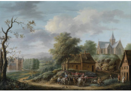 SO VIII-120 Frans Wouters - Krajina s jezdci na koních