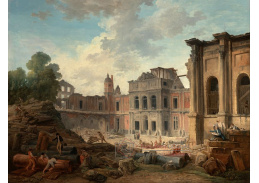 SO V-465 Hubert Robert - Demolice zámku Meudon