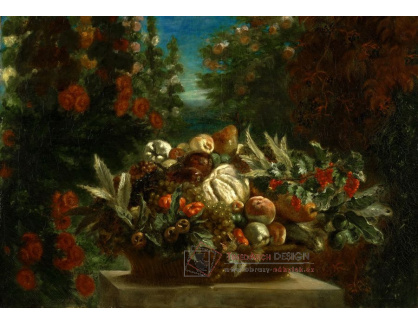 KO I-133 Ferdinand-Victor-Eugene Delacroix - Zátiší s květinami a ovocem