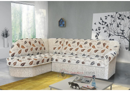SANDRA, sedací souprava - levá, látka Talia 104 béžová / vzor