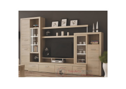 ATLANTIS NEW, obývací stěna s LED osvětlením, dub sonoma