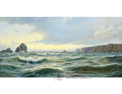 D-6433 Michael Zeno Diemer - Loď u skalnatého pobřeží v časném ranním světle